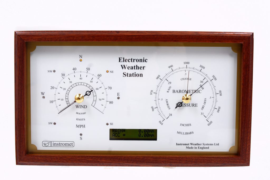 The Instromet Atmos LT weather station display front view.